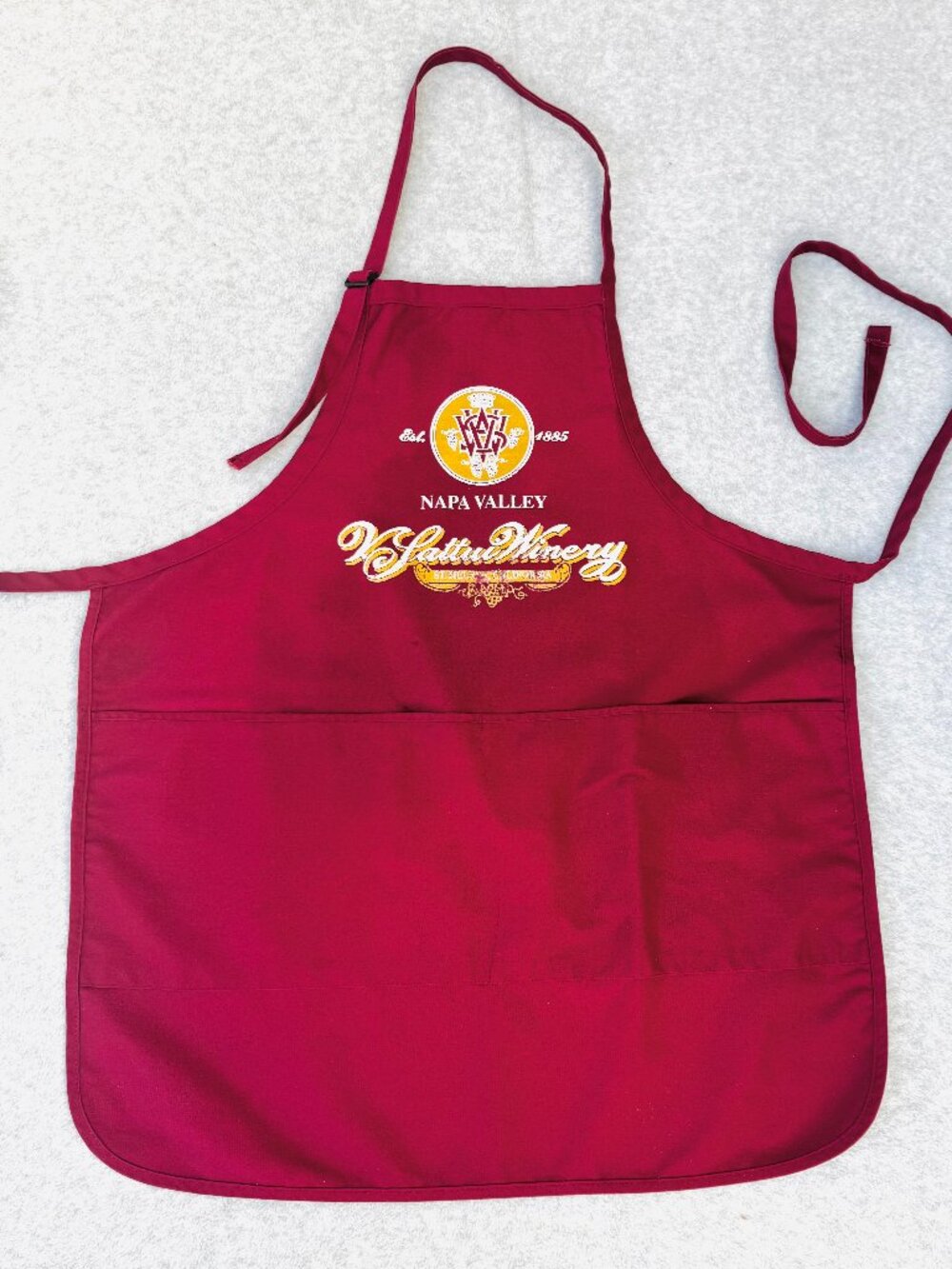 V.Sattui Napa Valley Winery Burgundy Apron Pocket